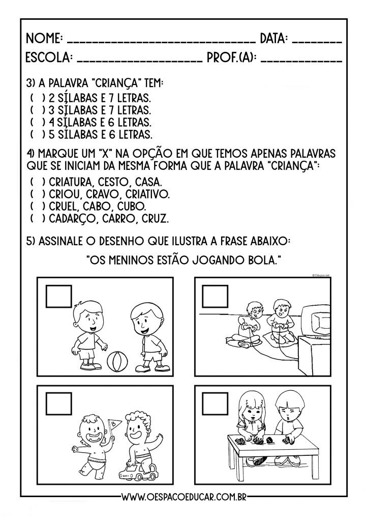 SEQUÊNCIA DIA DA INFÂNCIA