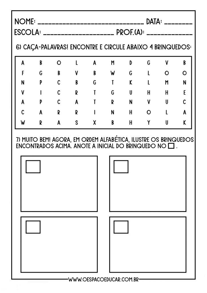 SEQUÊNCIA DIA DA INFÂNCIA