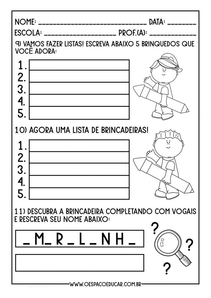 SEQUÊNCIA DIA DA INFÂNCIA
