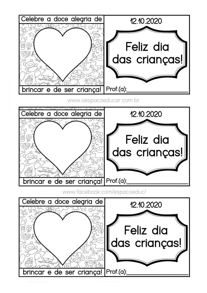 Dia das crianças lembrançinha bombom