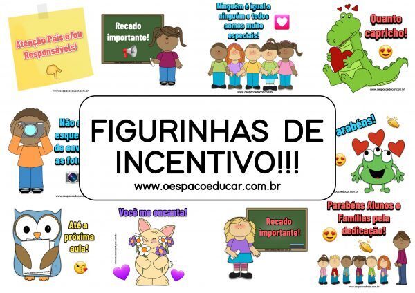 Aulas remotas: Figurinhas de Incentivo!