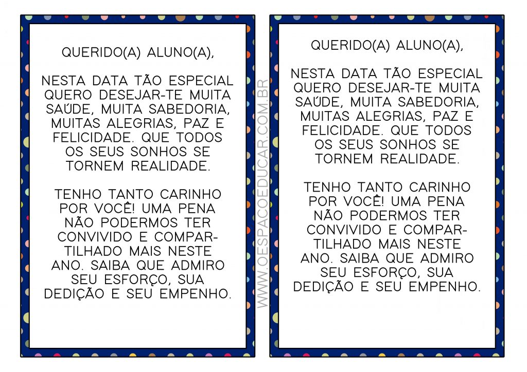 Dia das crianças: recados para imprimir!