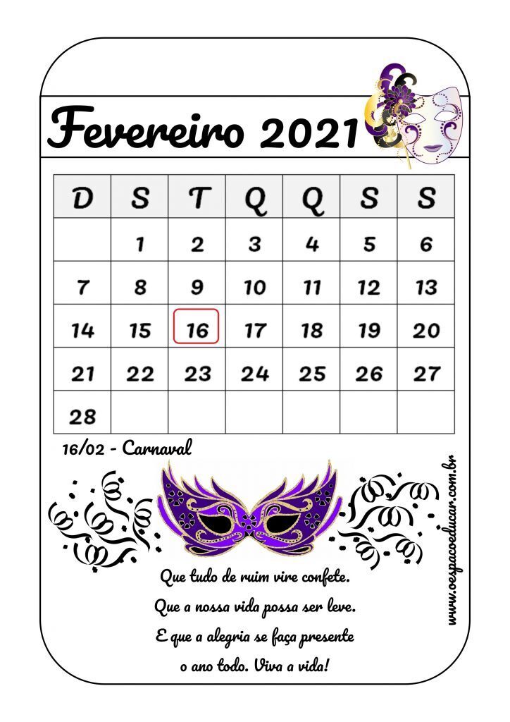 Fevereiro todos os direitos reservados
