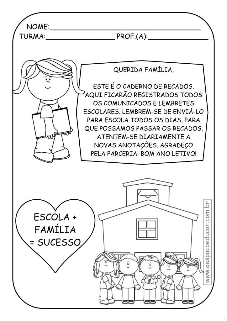 Capa caderno recados