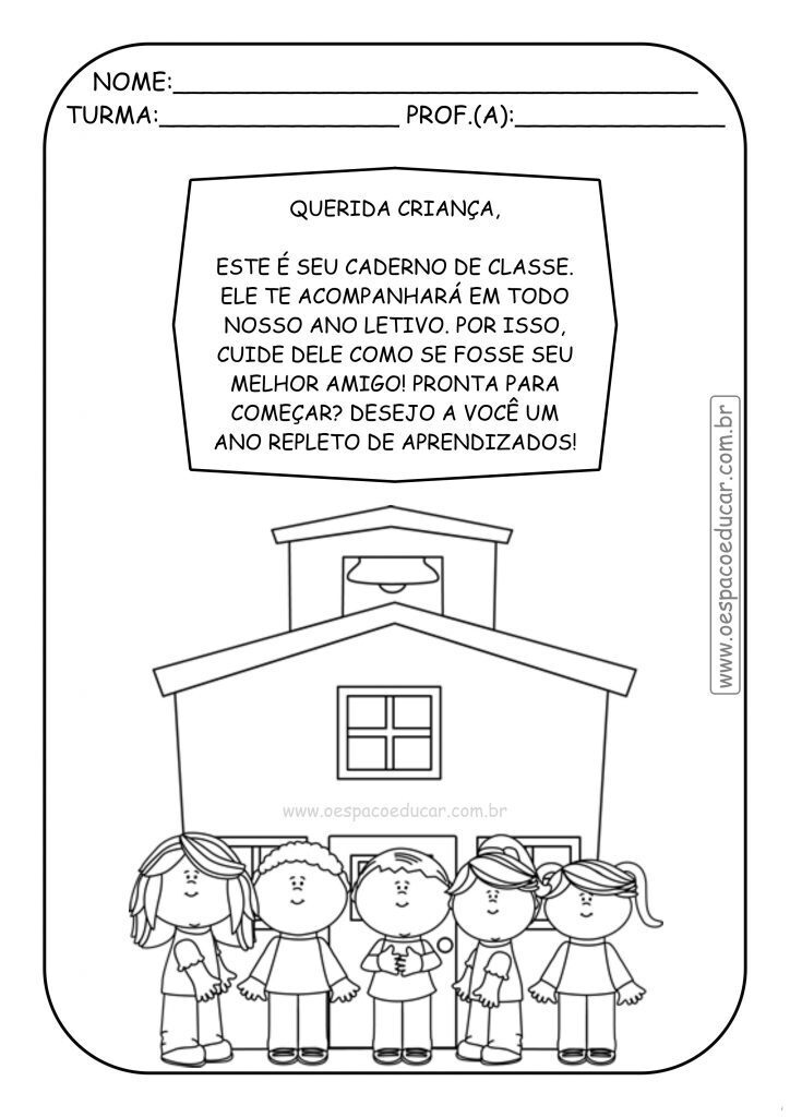 Capa caderno sala