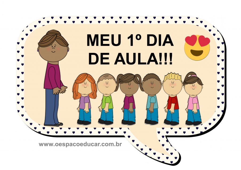 Plaquinhas Meu primeiro dia de aula
