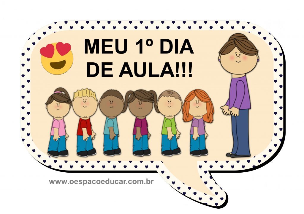 Plaquinhas Meu primeiro dia de aula