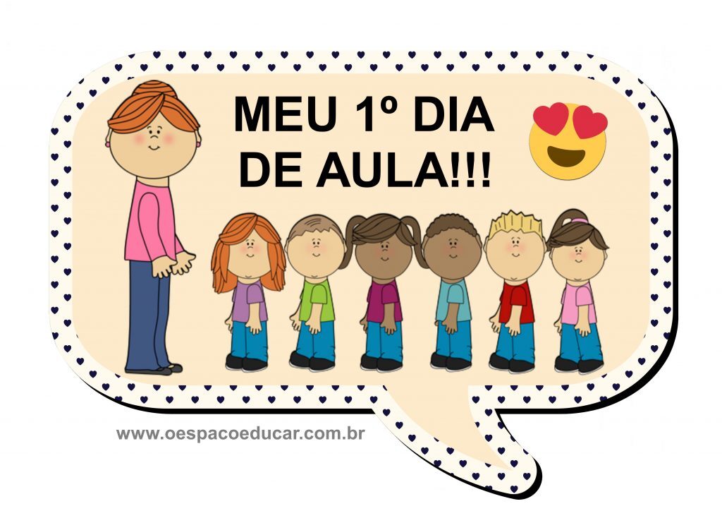 Plaquinhas Meu primeiro dia de aula