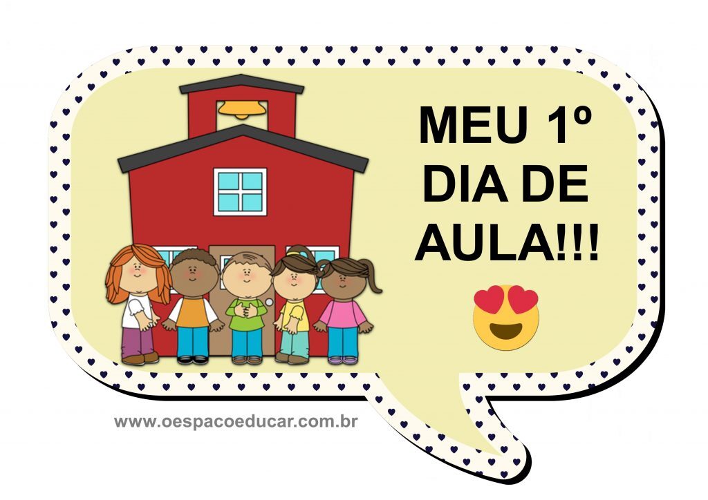 Plaquinhas Meu primeiro dia de aula