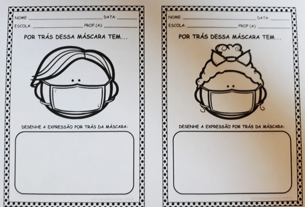 Educação Infantil: atividades que abordam o uso da máscara!