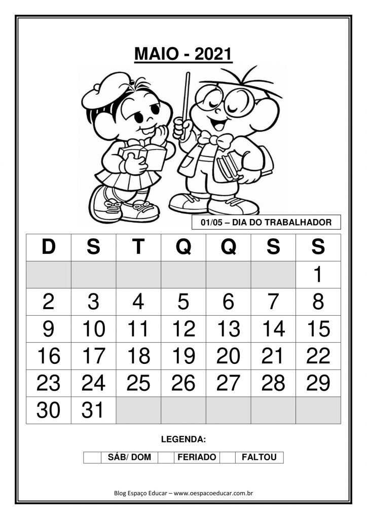 CALENDÁRIOS 2021 TURMA DA MÔNICA