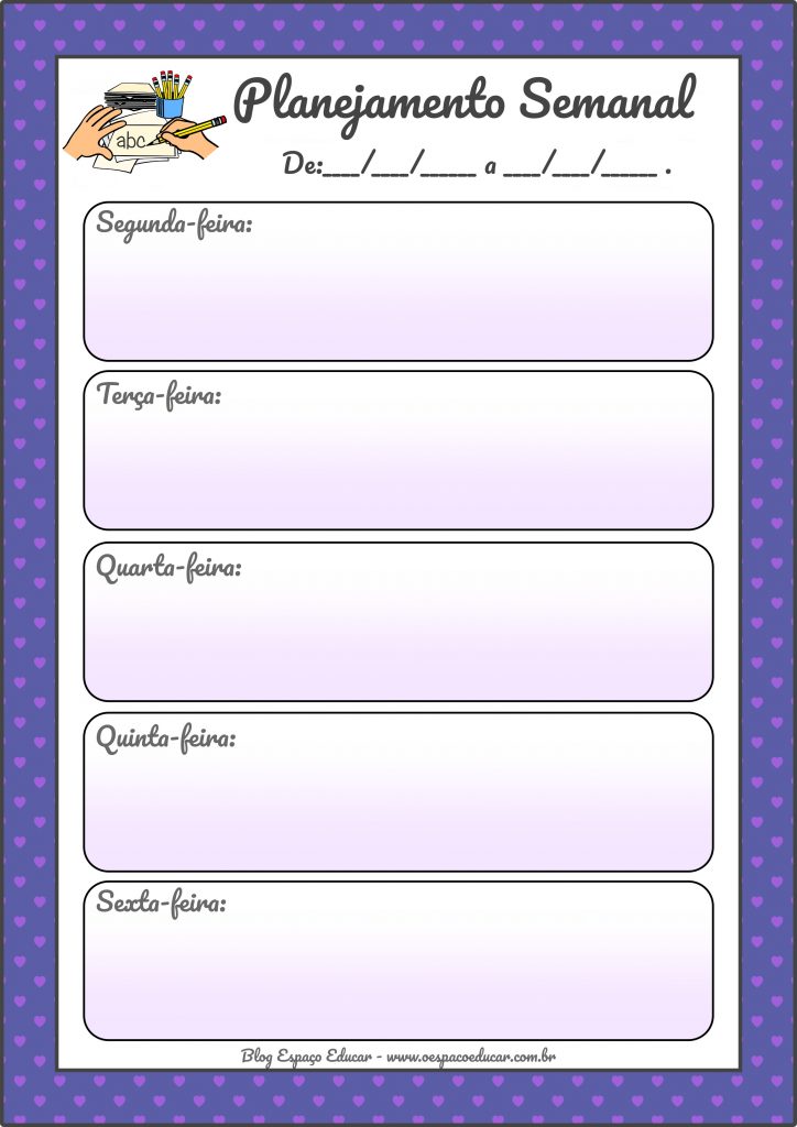 PLANEJAMENTO SEMANAL