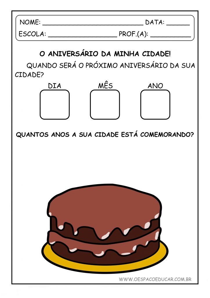 ANIVERSÁRIO DA MINHA CIDADE