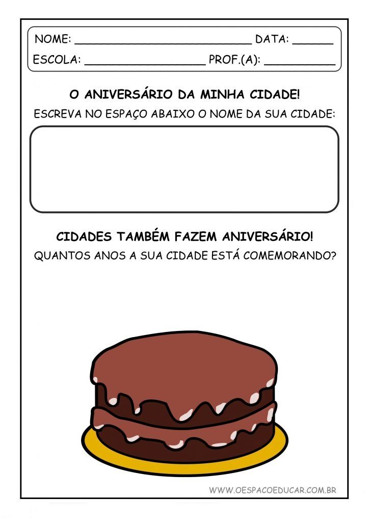 ANIVERSÁRIO DA MINHA CIDADE
