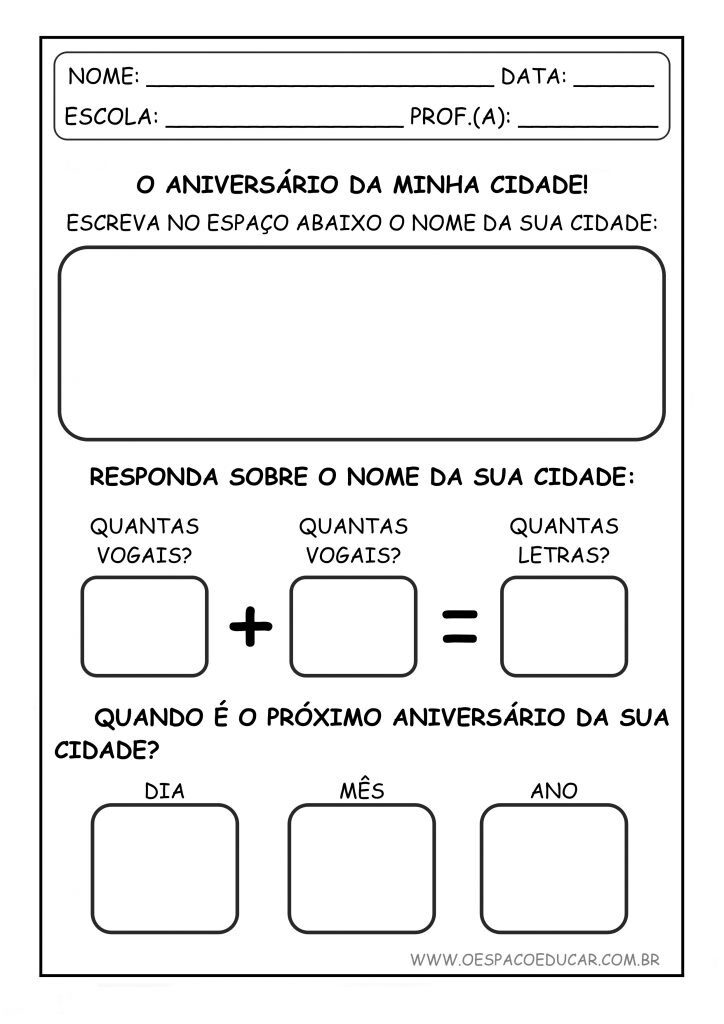 ANIVERSÁRIO DA MINHA CIDADE