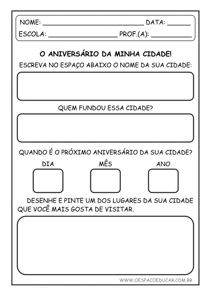 ANIVERSÁRIO DA MINHA CIDADE