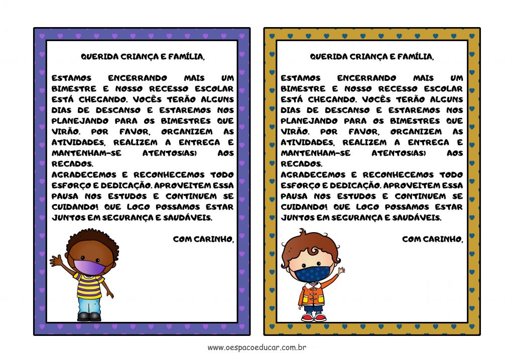 Recado recesso