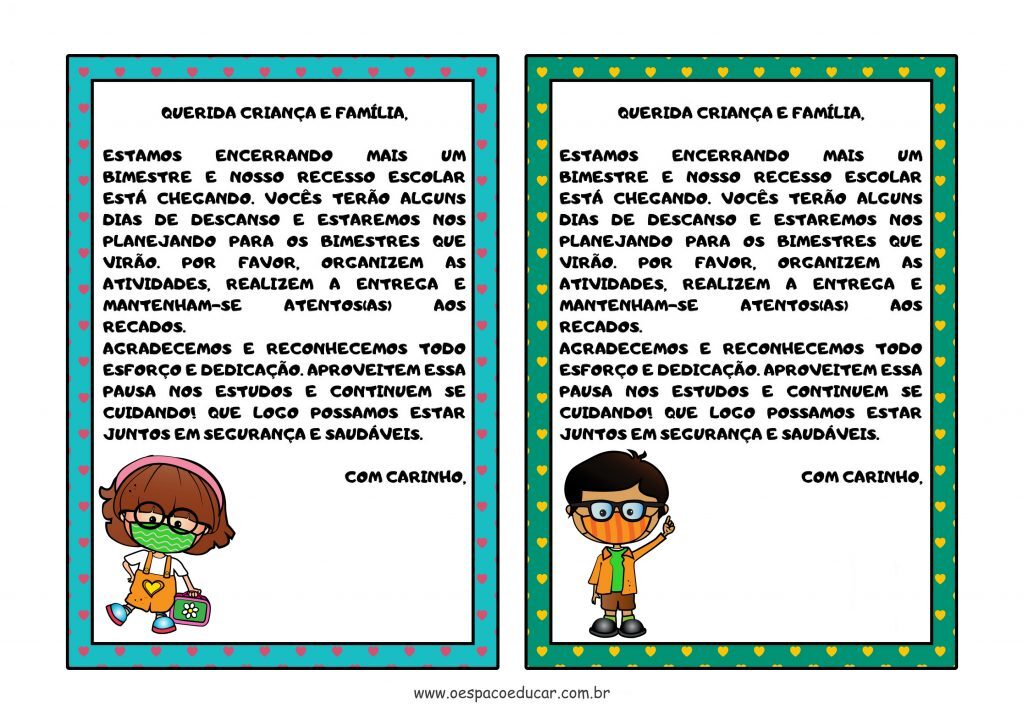 Recado recesso