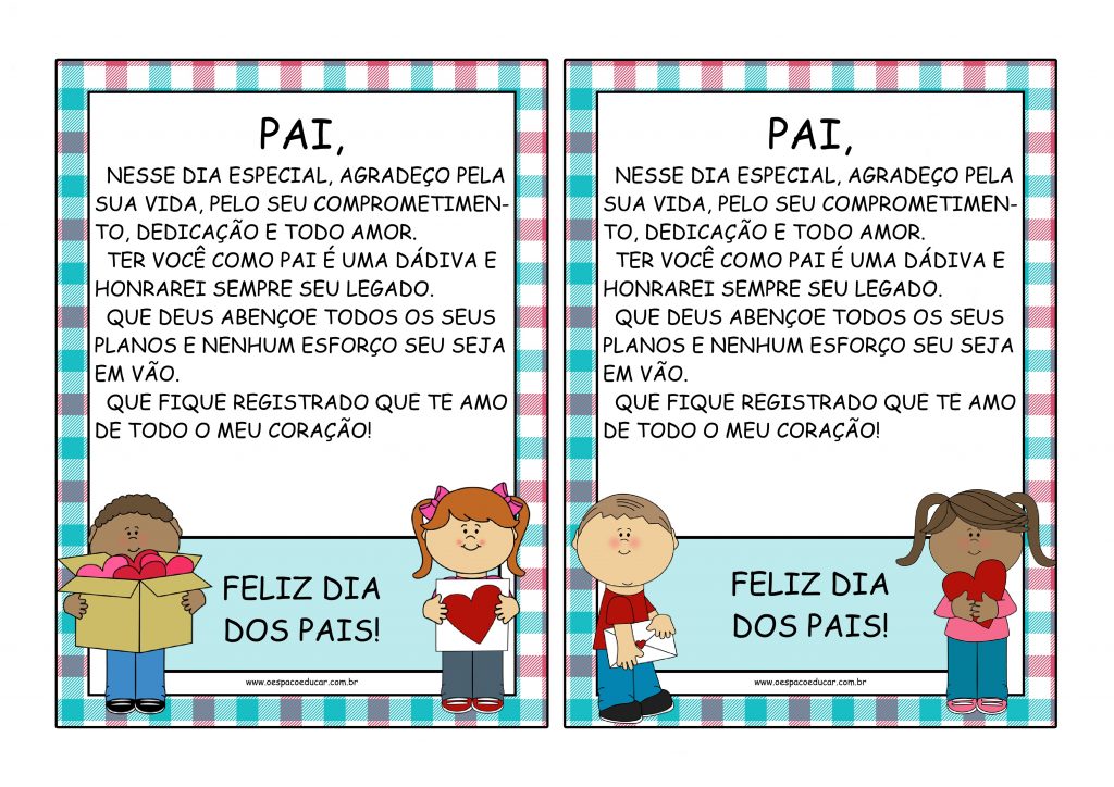 Recado dia dos pais