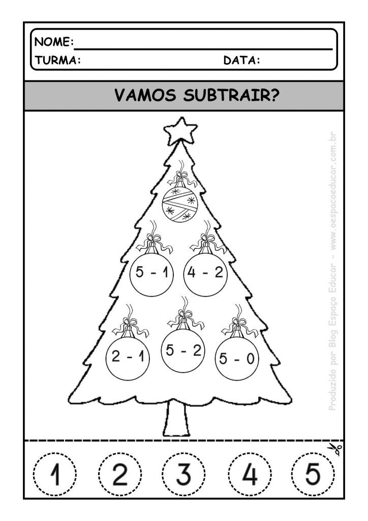 SUBTRAÇÃO natalina