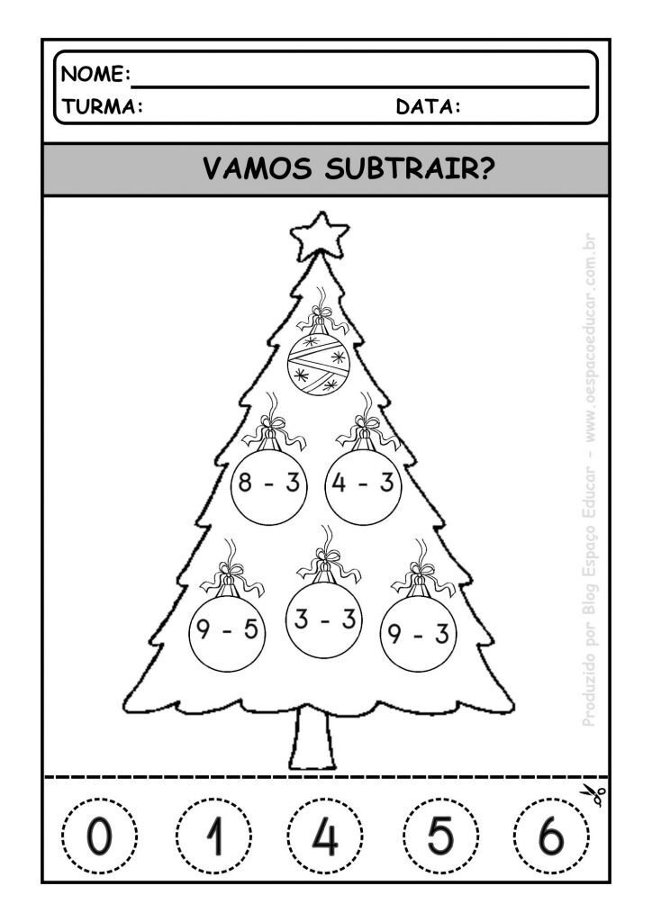 SUBTRAÇÃO natalina