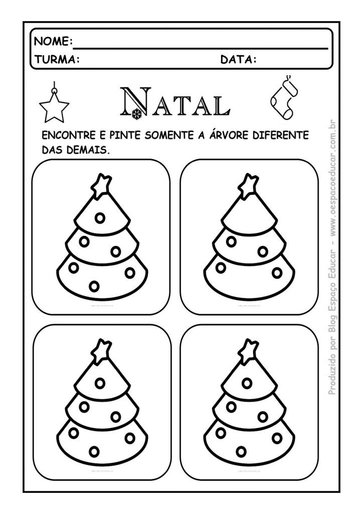 Atividades natal educação infantil