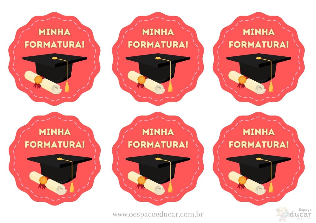 Tags para formatura infantil!