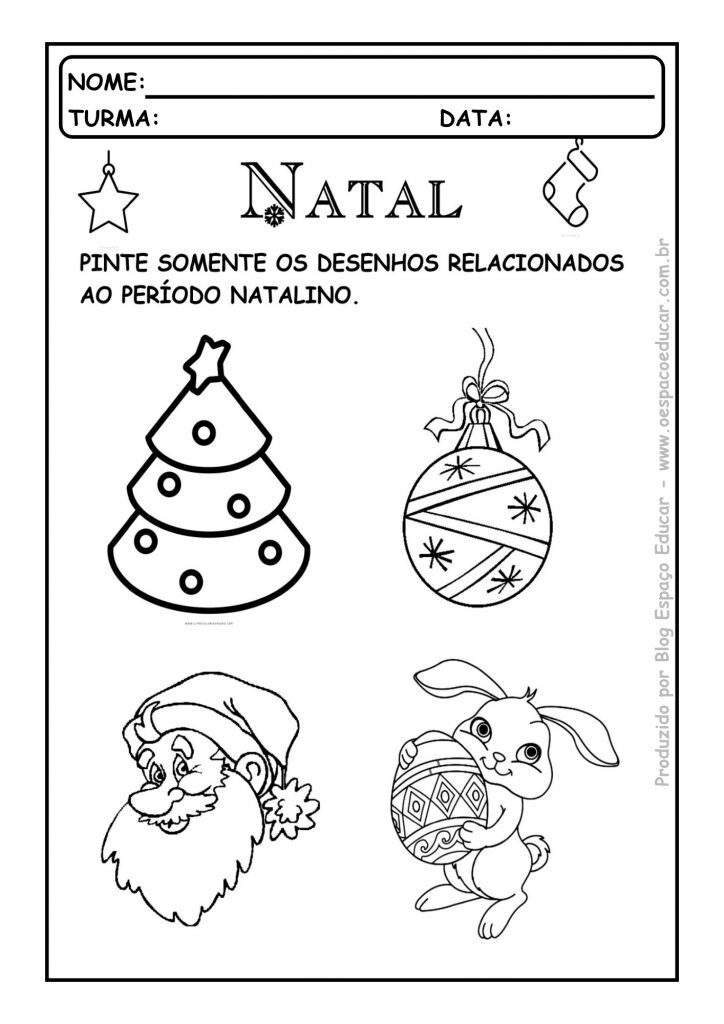 Atividades natal educação infantil