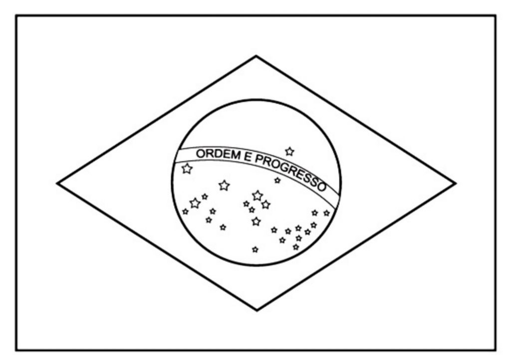 Bandeira do brasil colorir