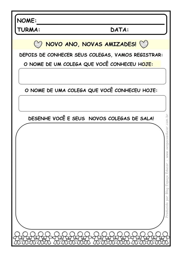 Primeiro dia de aula alfabetização