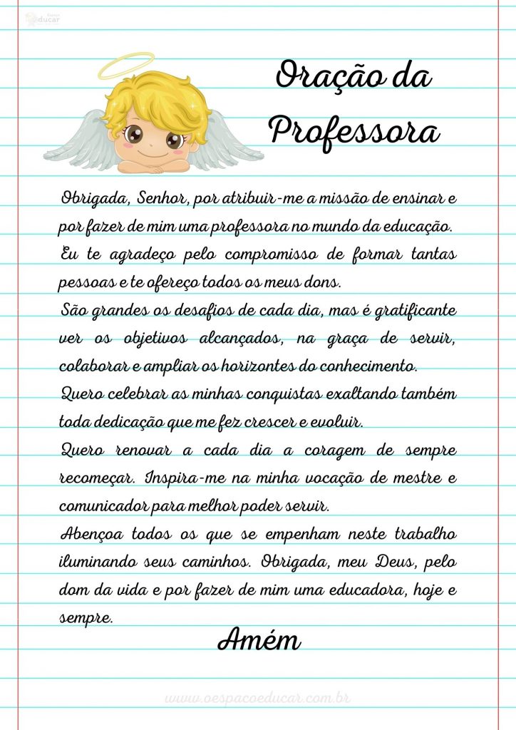 Oração da Professora!