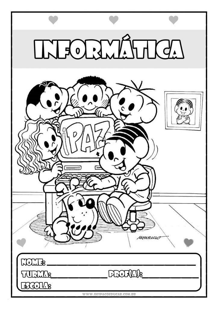 Capas cadernos Turma da Mônica!