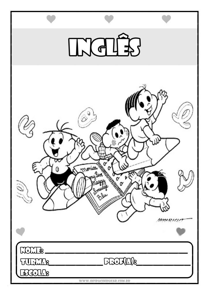 Capas cadernos Turma da Mônica!