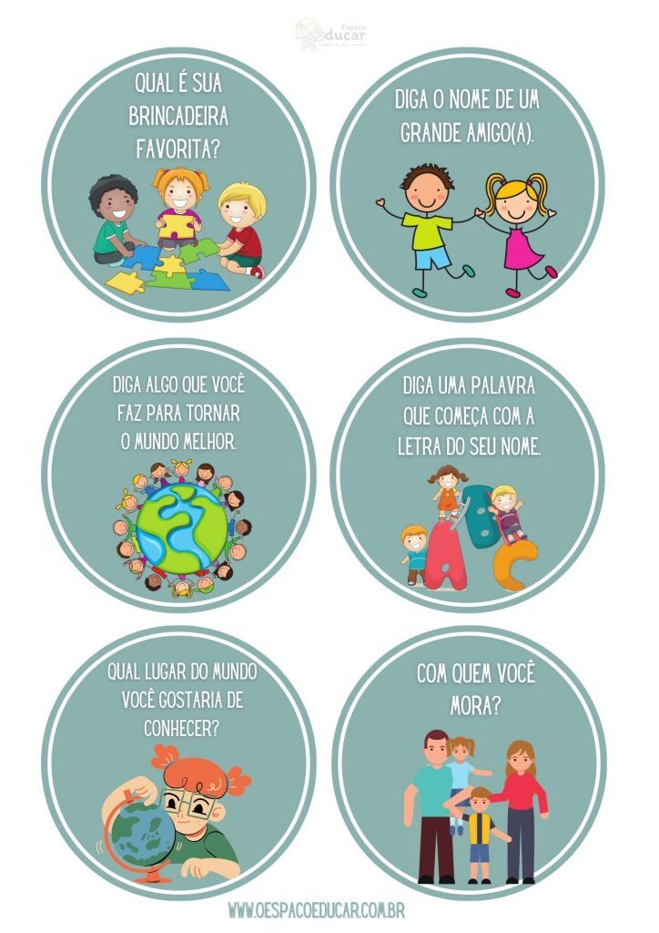 Fichas para dinâmica "Tudo sobre mim"!