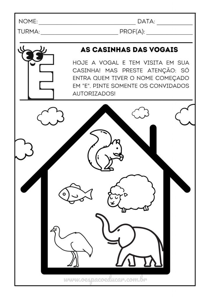 AS CASINHAS DAS VOGAIS