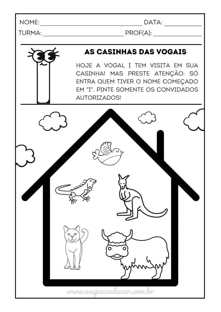 AS CASINHAS DAS VOGAIS