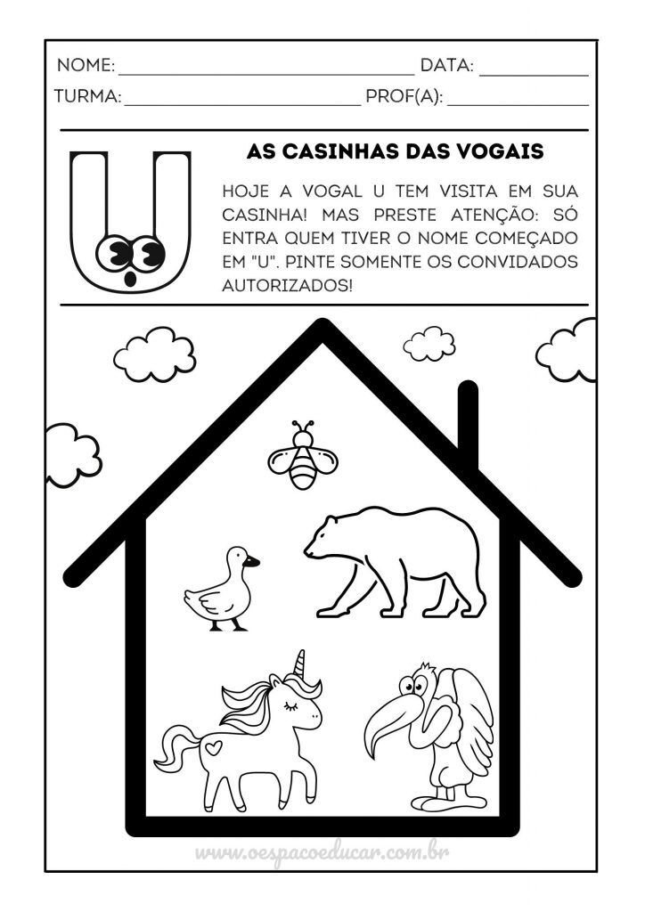 AS CASINHAS DAS VOGAIS
