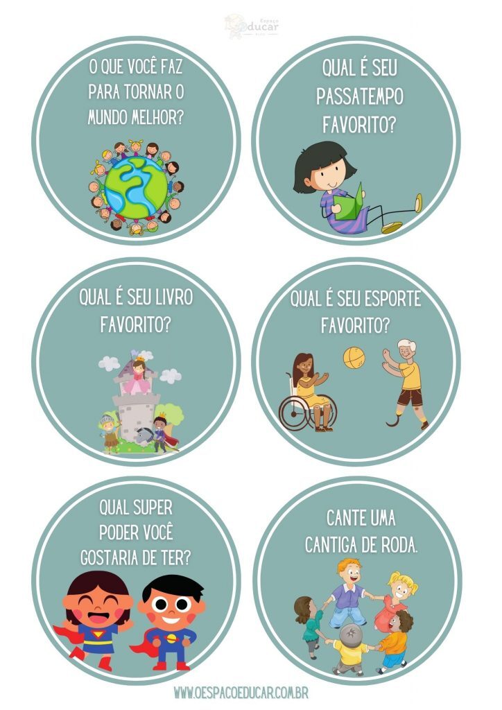 Fichas para dinâmica "Tudo sobre mim"!