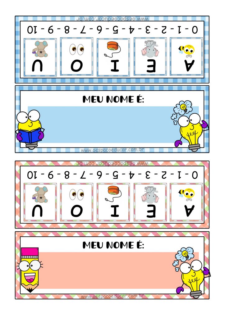 Crachás mesa educação infantil