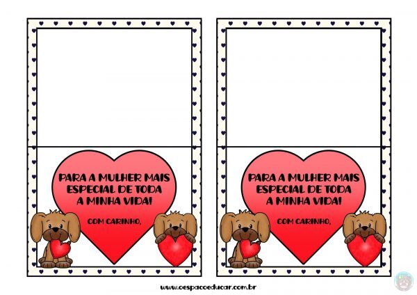 Dia da mulher: cartão para presentear!