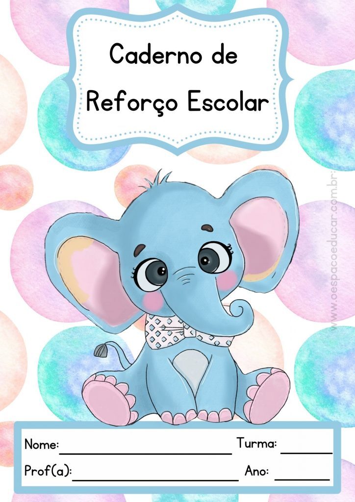 Capas fofas para reforço escolar!