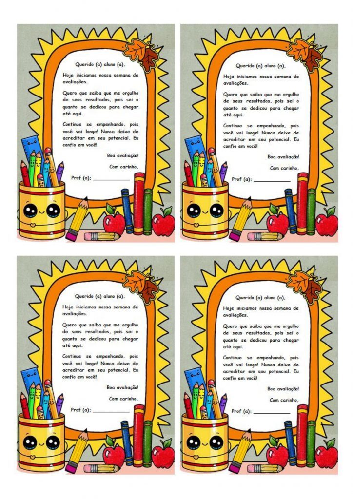 Bilhete avaliações