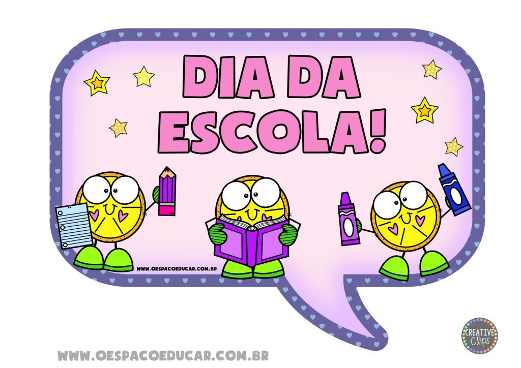Placa dia da escola