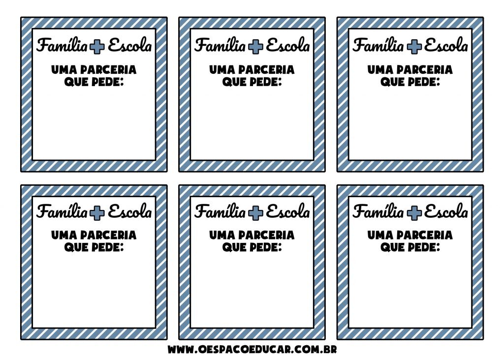 Recado reunião de pais