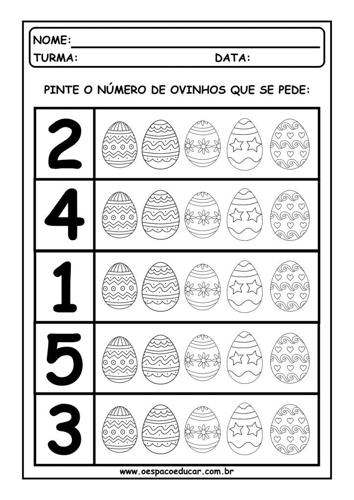 Atividades com ovinhos