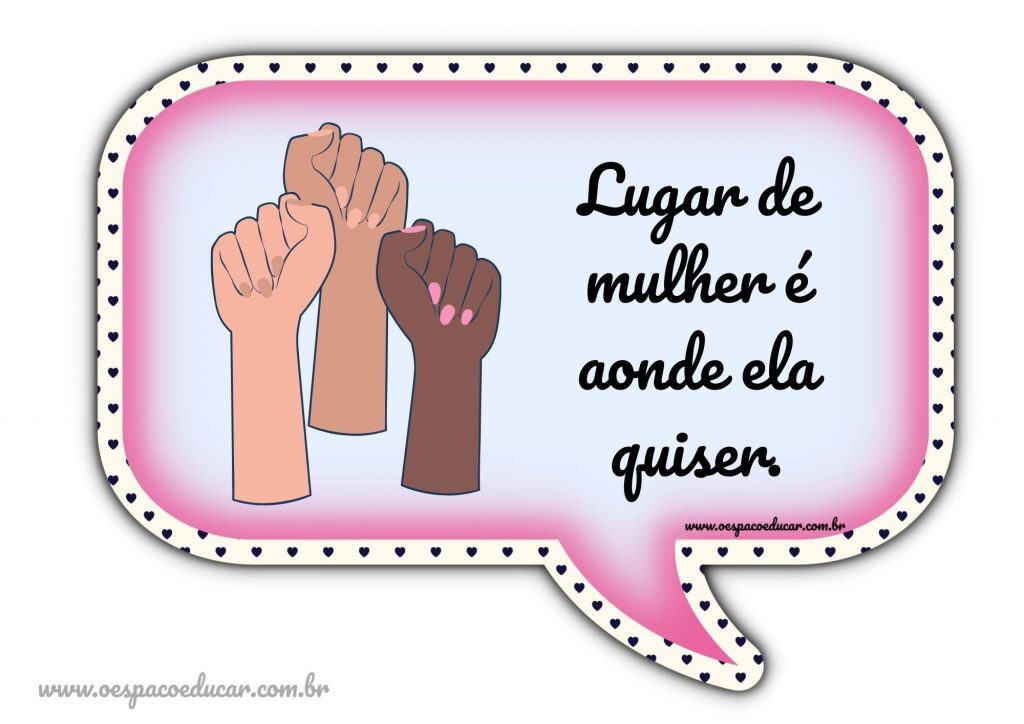 Plaquinhas dia da Mulher!
