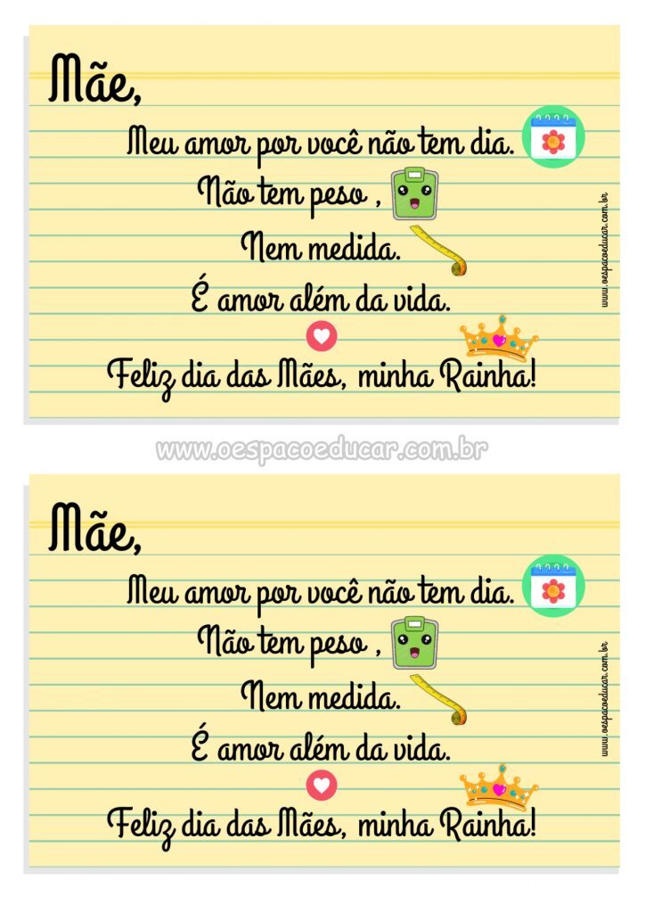 Cartão dia das mães