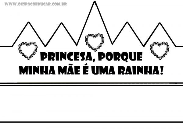 Coroas dia das Mães versão sem cor!