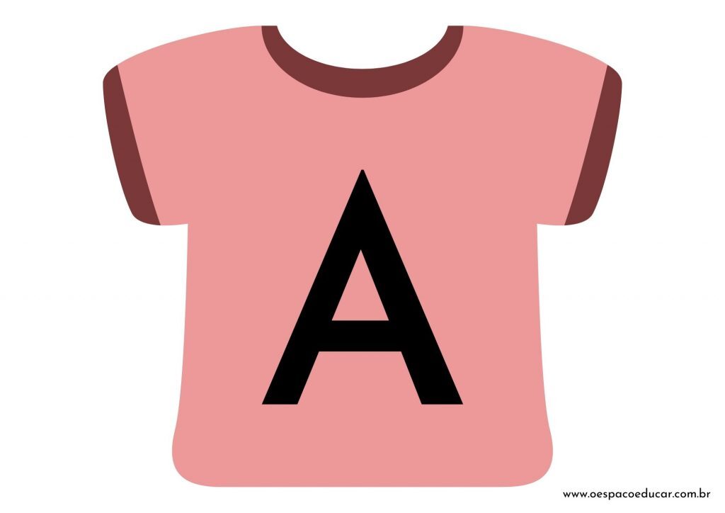 Educação Infantil: camisetas da letra inicial! - Versão Rosa
