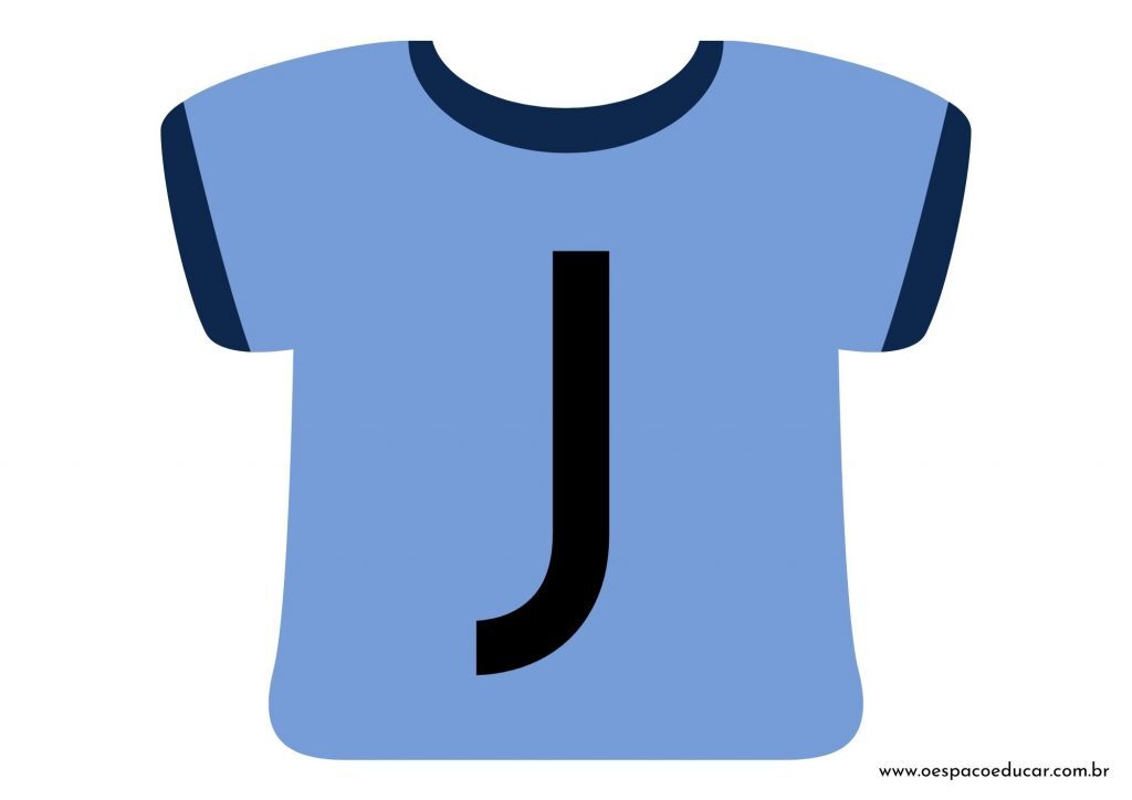 Educação Infantil: camisetas da letra inicial! - Versão Azul